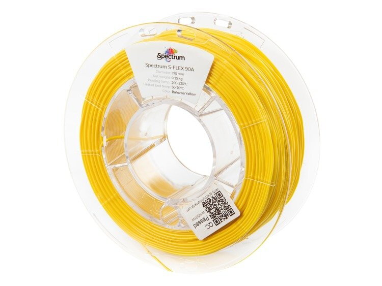 S-Flex Filament 90A Bahama Yellow 1.75mm Spectrum 0.5kg